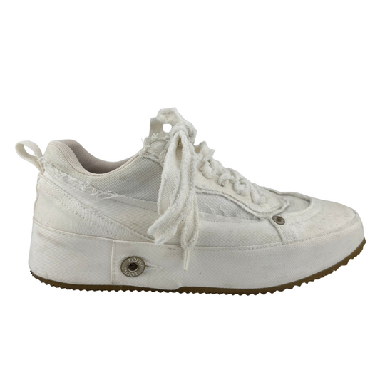 Loewe White Deconstructed Denim Sneakers, 38