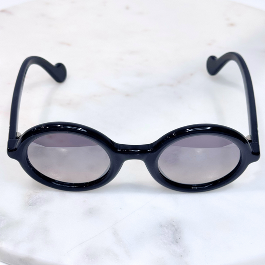 Moncler Black Round Sunglasses