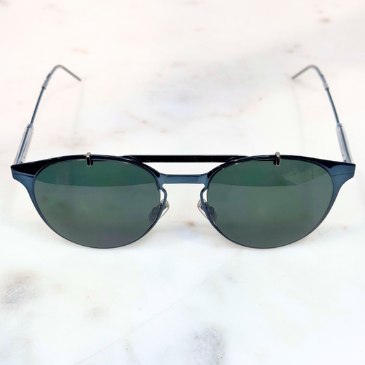 Christian Dior Blue Metal Frame Sunglasses