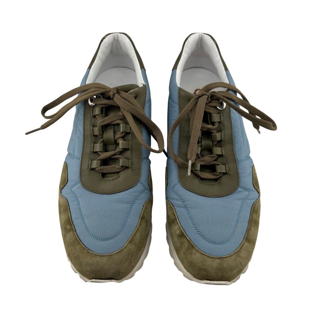 Loro Piana Green & Blue Suede Sneaker, 39
