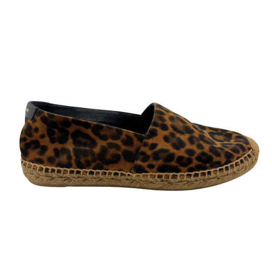 Saint Laurent Leopard Print Espadrilles, 37