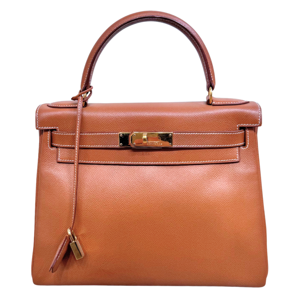 Hermès Kelly Gold Epsom Retourne 28CM Gold HW (1994)