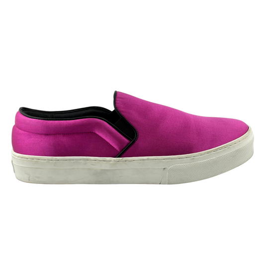 Celine Pink Satin Slip On Sneakers, 40