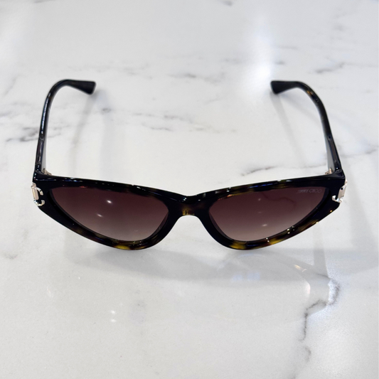 Jimmy Choo Brown Cat Eye Sunglasses