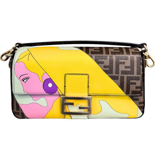 Fendi Baguette Antonio Lopez Zucca Glazed Graphic