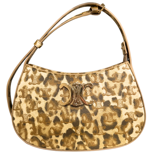 Celine Leopard Print Shoulder Bag