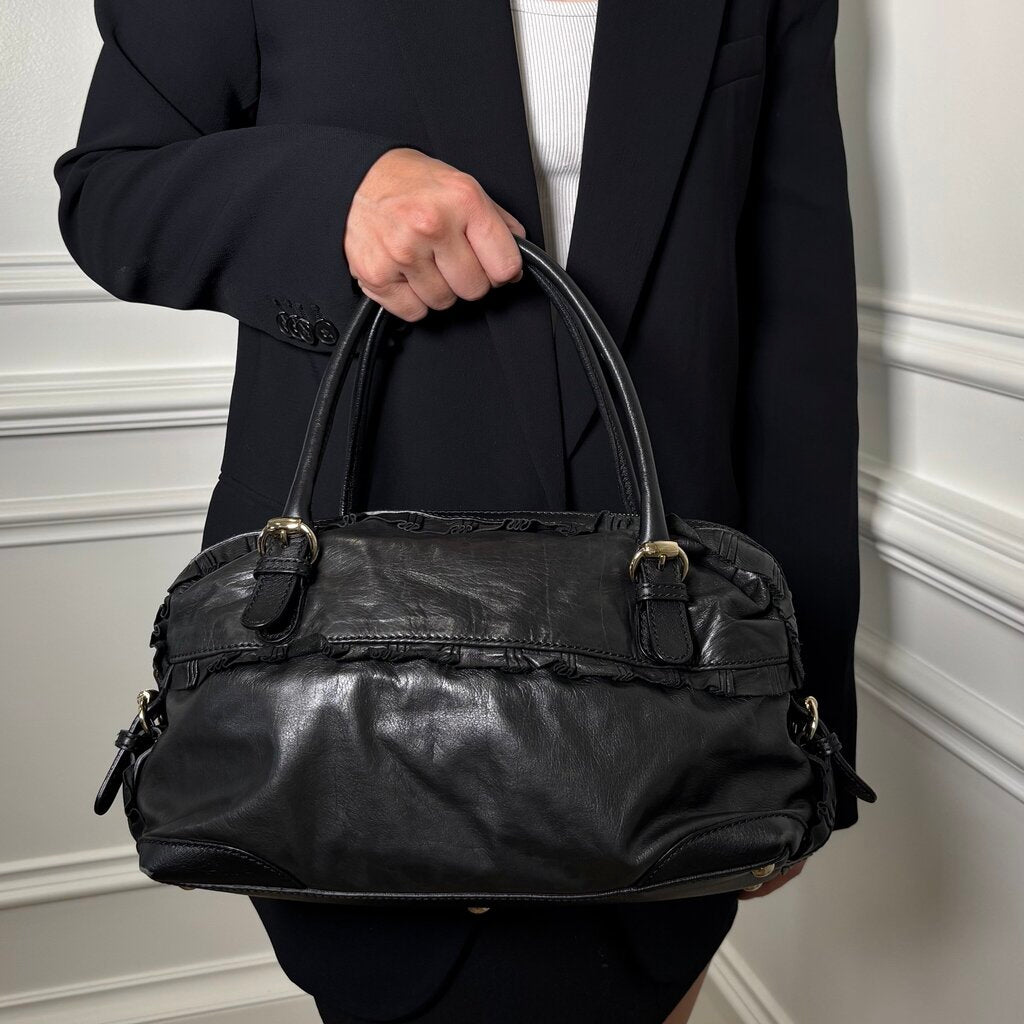 Black Leather Tote