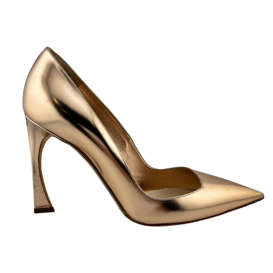 Christian Dior Rose Gold Metallic Pump, 37