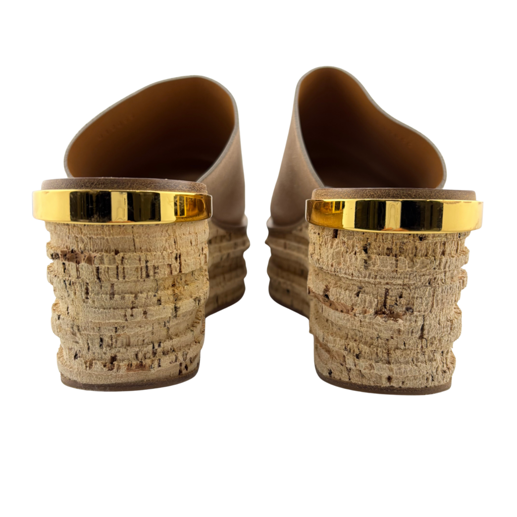 Chloe Tan Suede Platform Sandal, 40