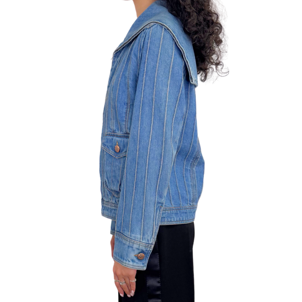 Chanel 100% Cotton Denim Jacket (Fall 2018), 34