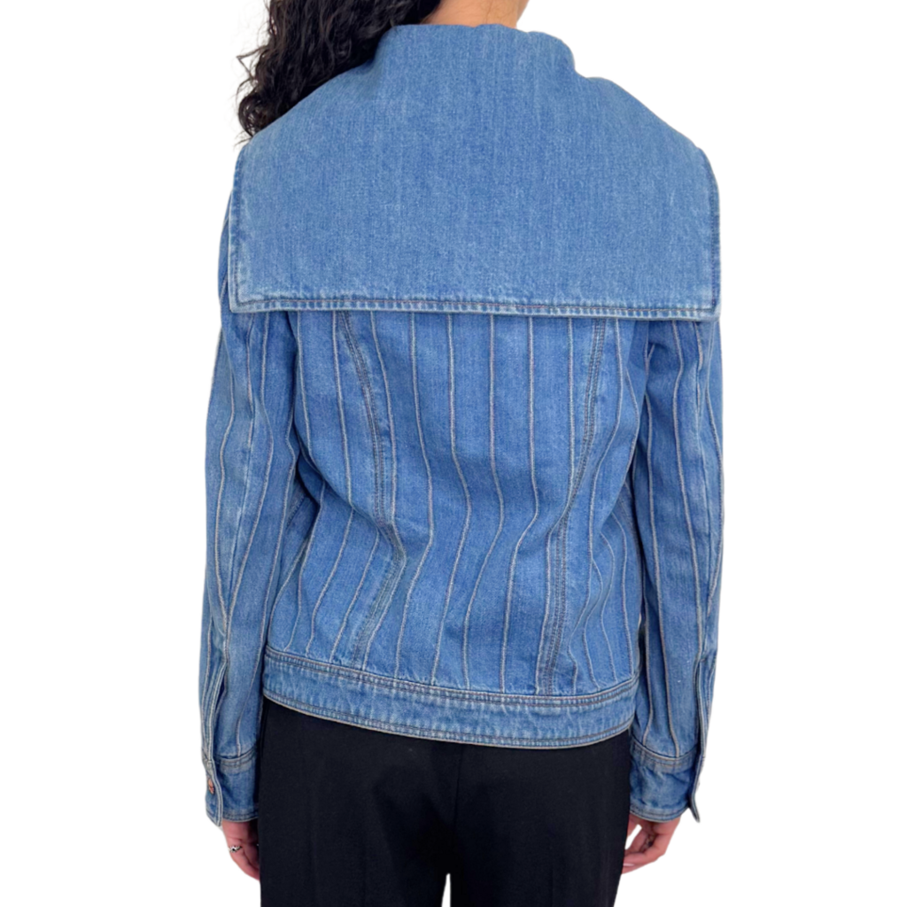 Chanel 100% Cotton Denim Jacket (Fall 2018), 34