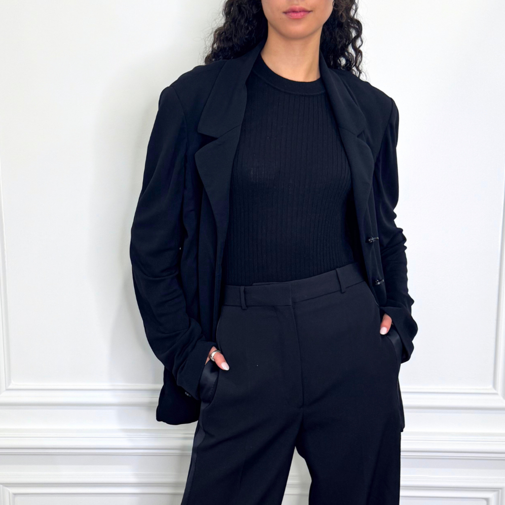 Chanel Black Viscose Cruise Blazer (1998), 40