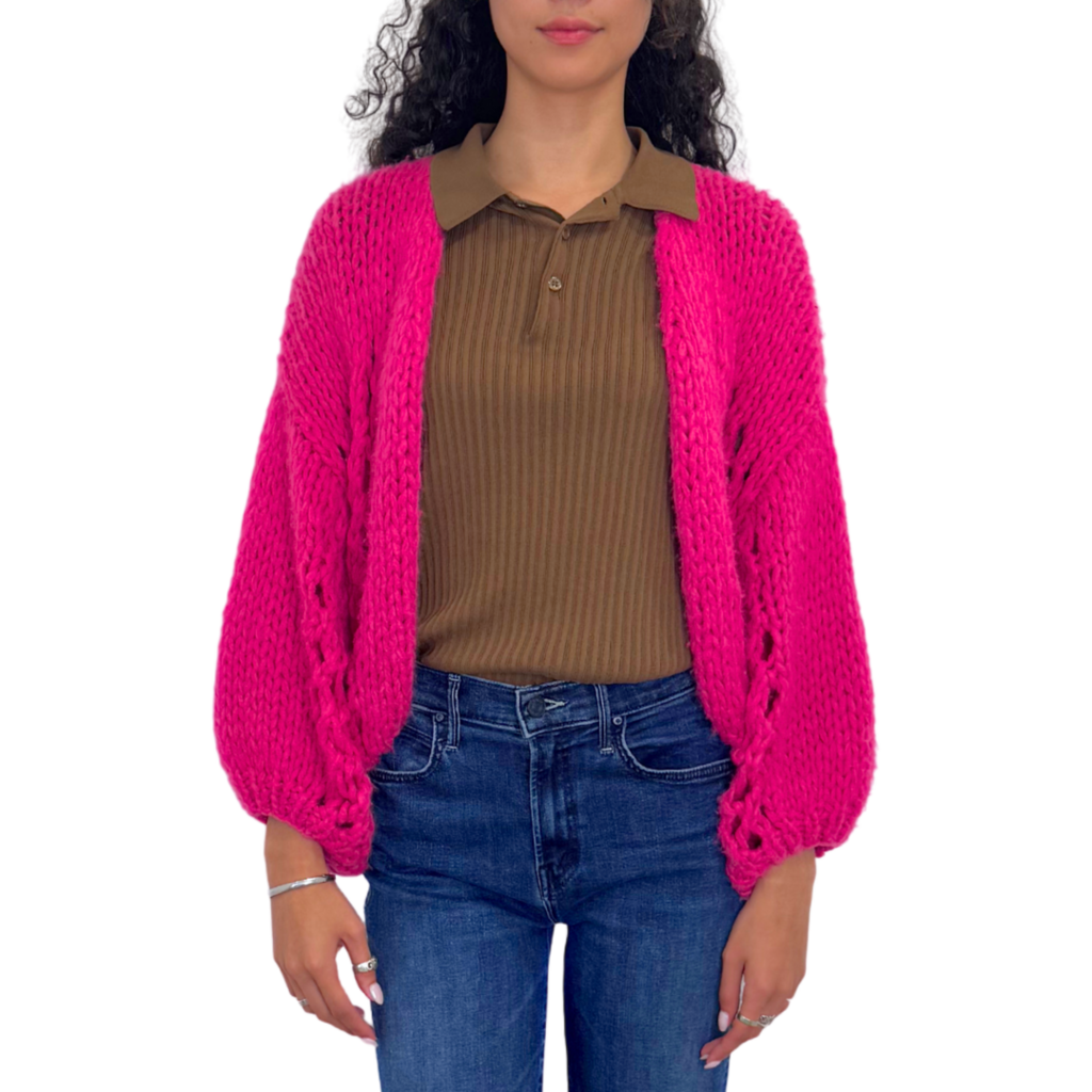 NWT Maiami Cashmere Crochet Cardigan