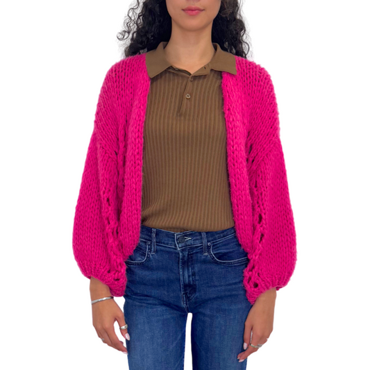 NWT Maiami Cashmere Crochet Cardigan