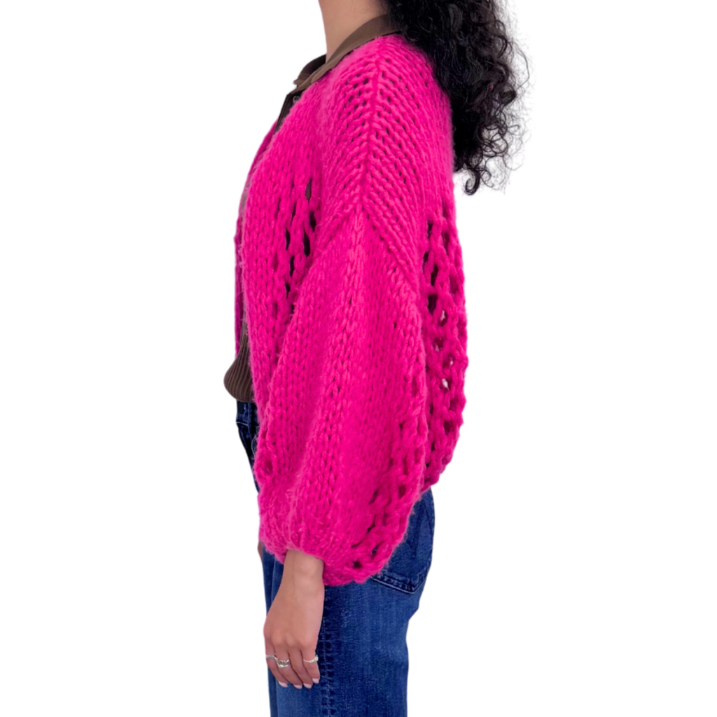 NWT Maiami Cashmere Crochet Cardigan