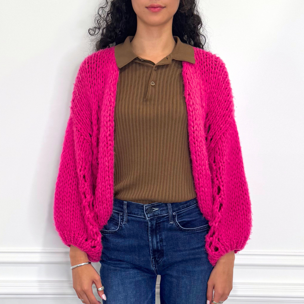 NWT Maiami Cashmere Crochet Cardigan