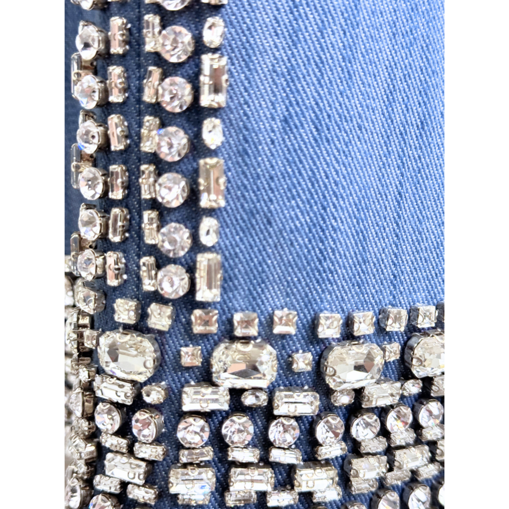 Huishan Zhang Crystal Embellished Jean, 6 (NWT)