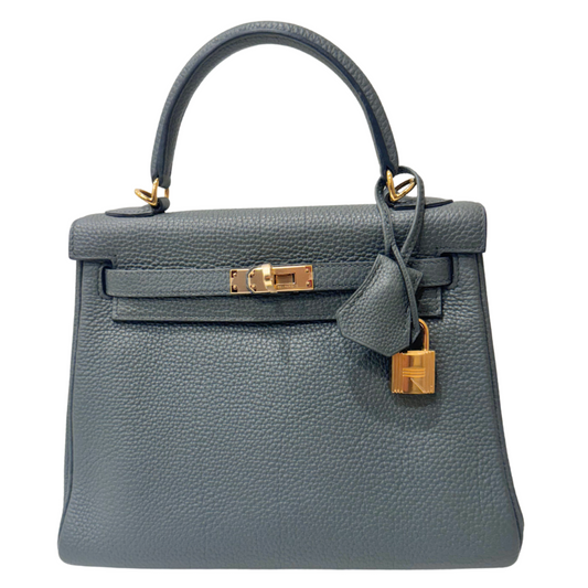 Hermès Kelly Vert Amande Togo 25CM Gold HW