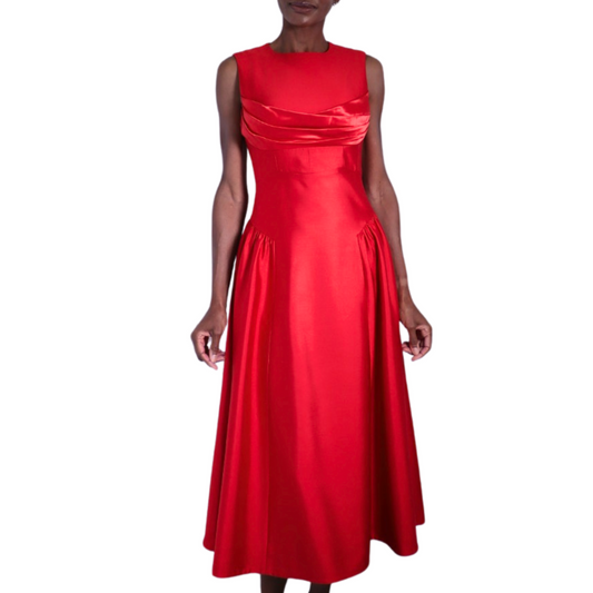 Rachel Gilbert Red Silk Blend Sawyer Dress, 4 (NWT)