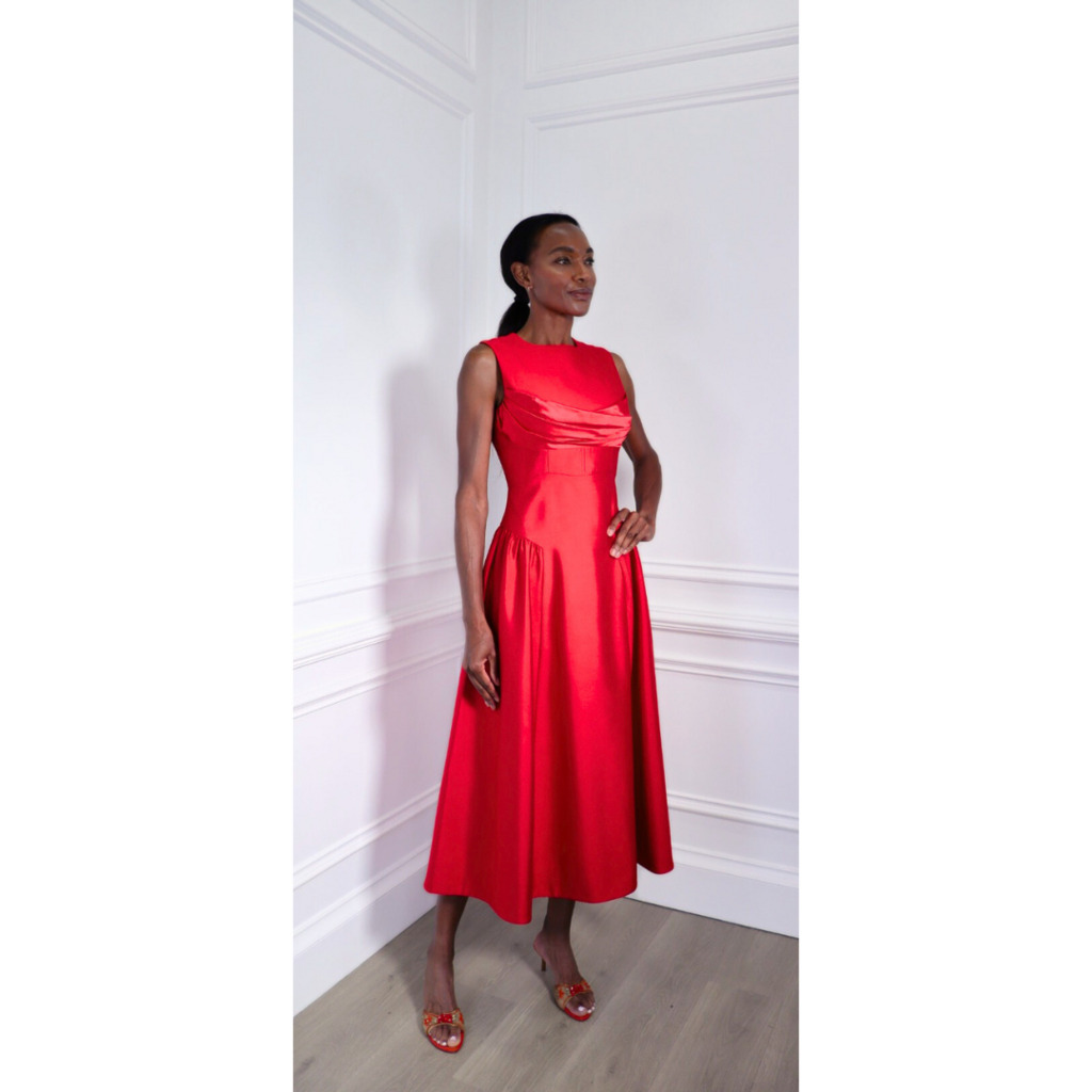 Rachel Gilbert Red Silk Blend Sawyer Dress, 4 (NWT)