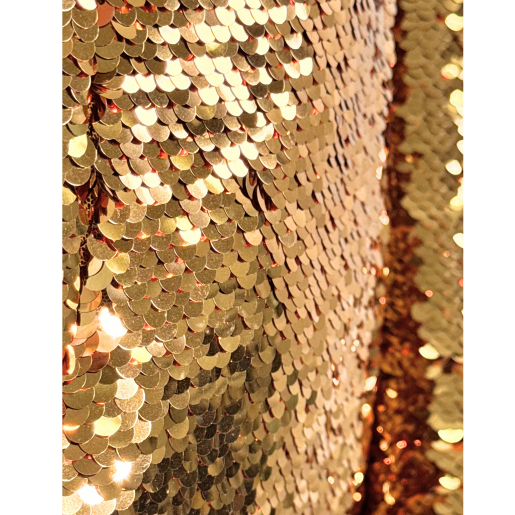 Dolce & Gabbana Gold Sequin Floor Length Gown, 44
