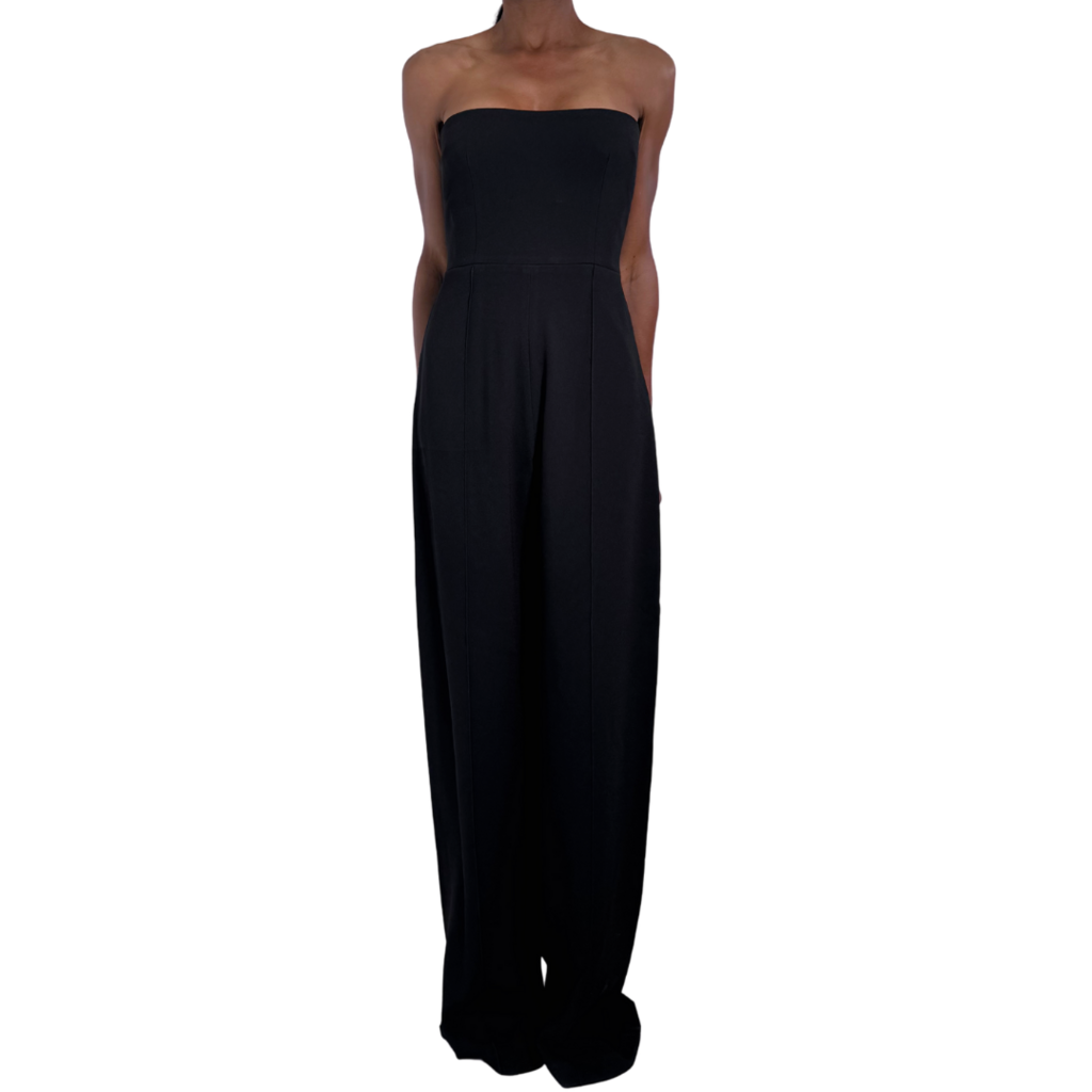 Alex Perry Black Strapless Jumpsuit, 12