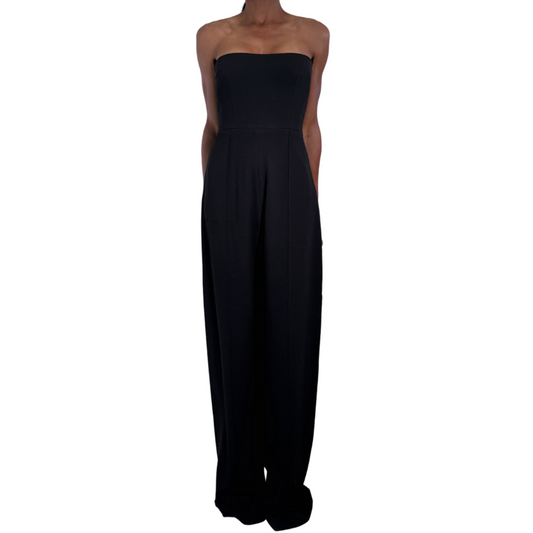 Alex Perry Black Strapless Jumpsuit, 12
