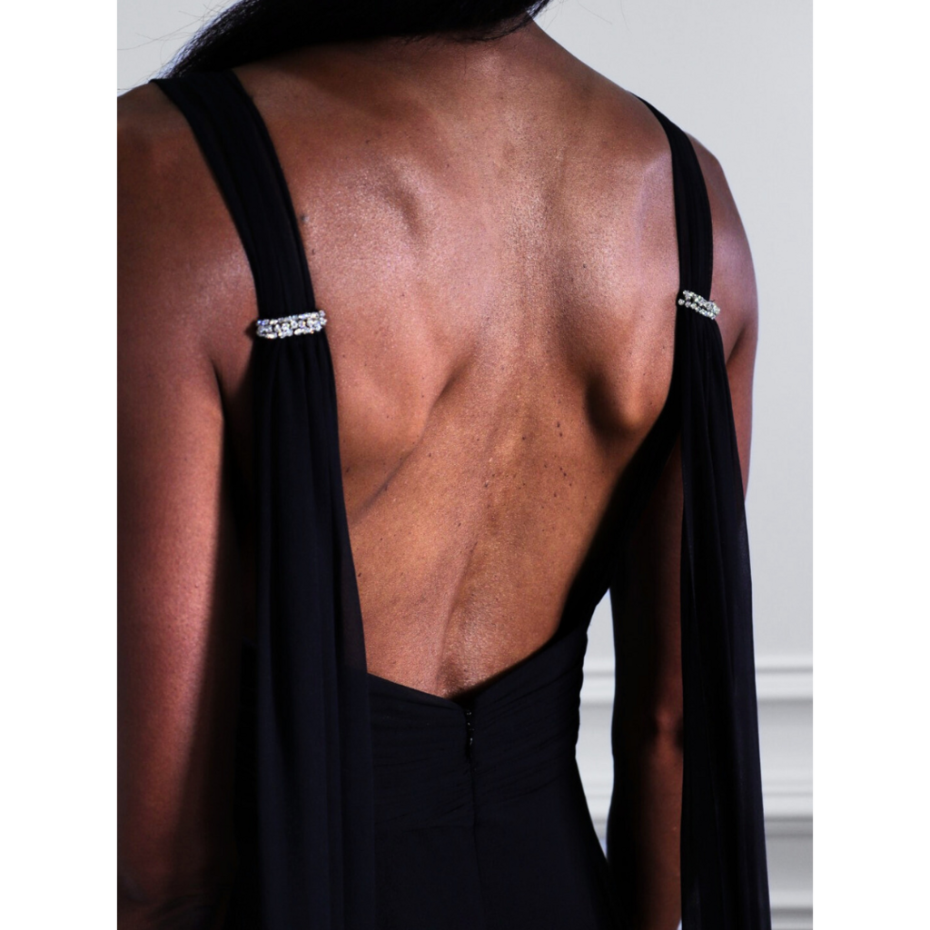 Jenny Packman Black Embellished Gown