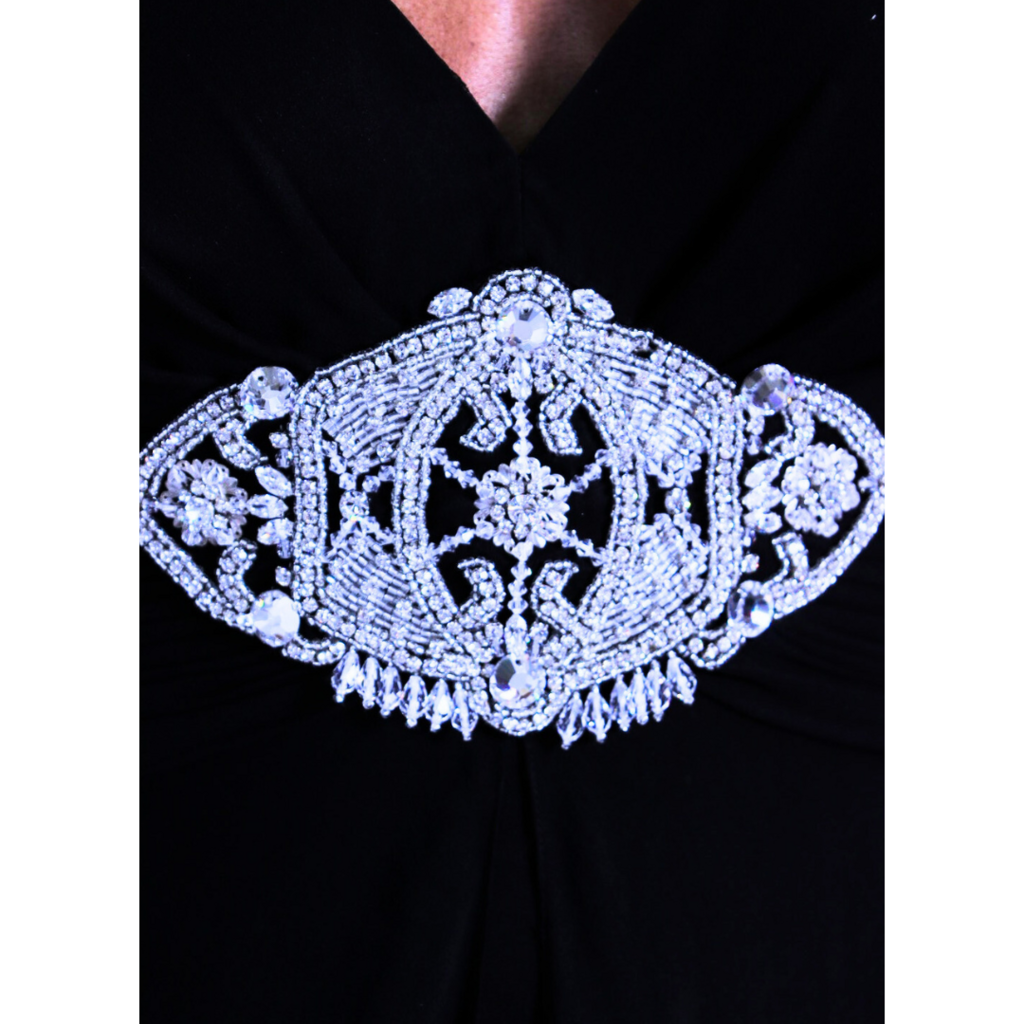 Jenny Packman Black Embellished Gown