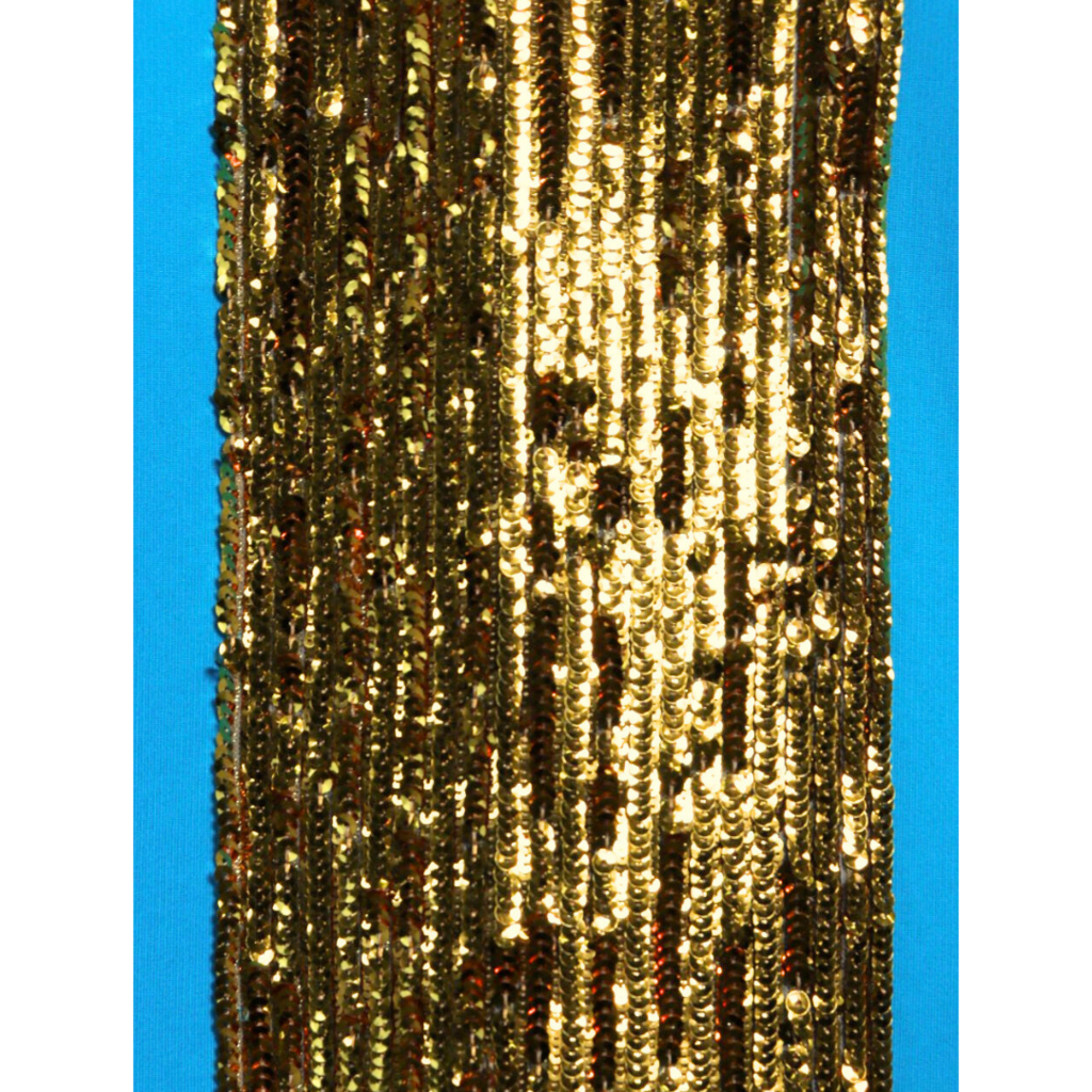 Gucci Gold Sequin Teal Maxi Dress, M