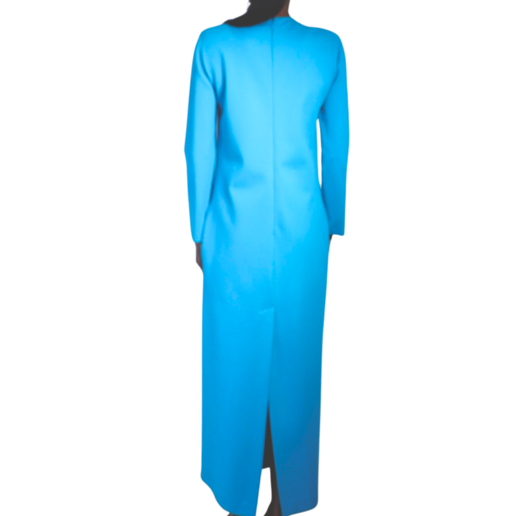 Gucci Gold Sequin Teal Maxi Dress, M