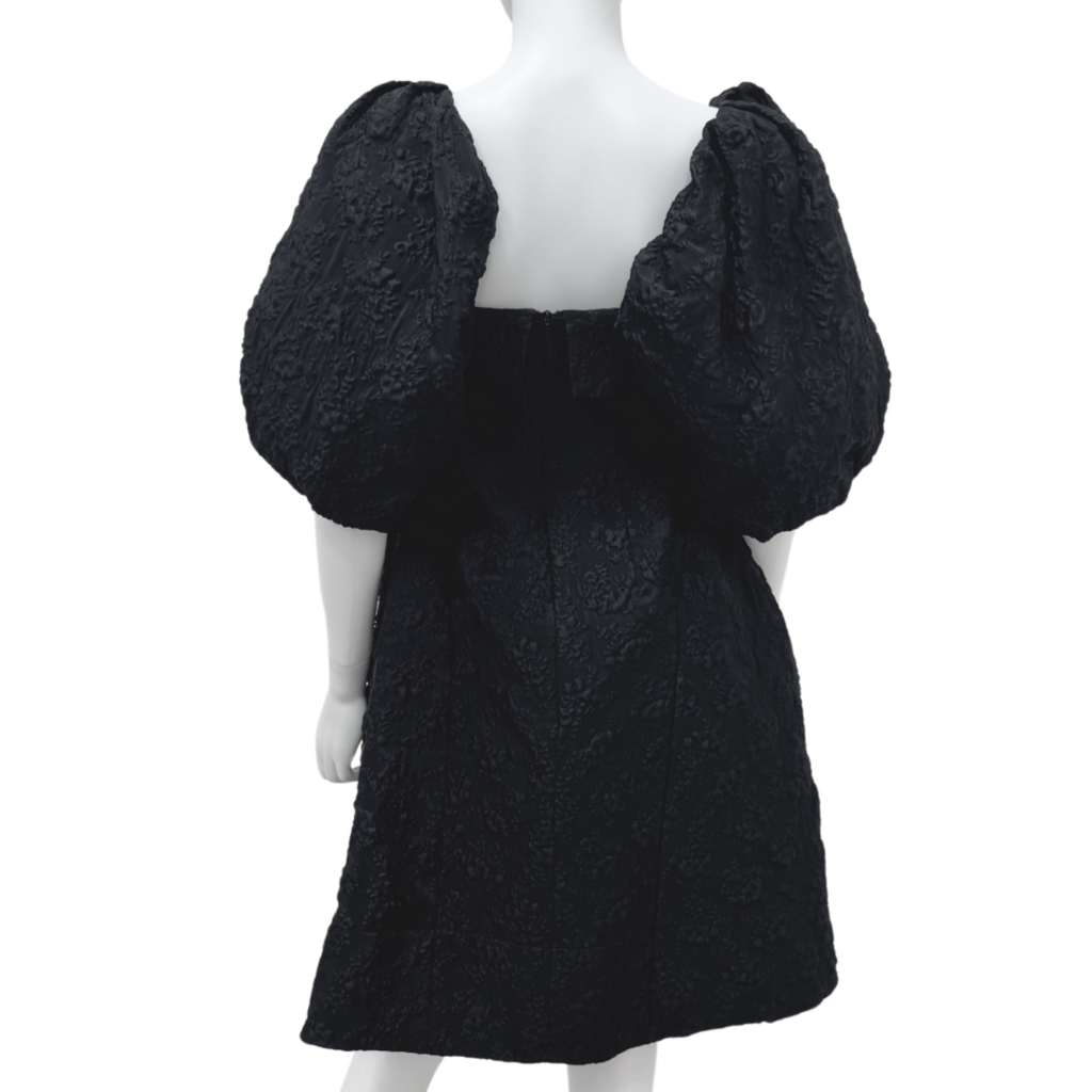 Simone Rocha Black Floral Applique Dress, 6