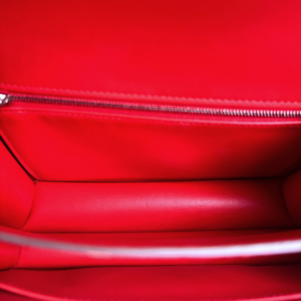 Hermès Constance III Rouge de Coeur Red Epsom 24CM Mauve Sylvestre Enamel Hardware (2019)