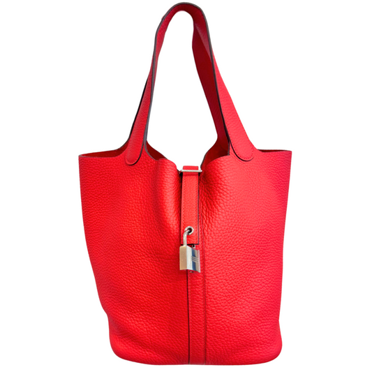 Hermès Picotin Red Clemence 22CM Palladium HW
