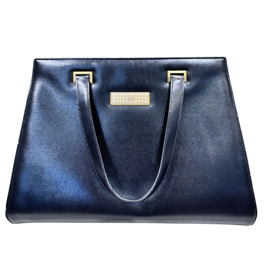 Dior Black Leather Gold HW Handbag (Vintage)
