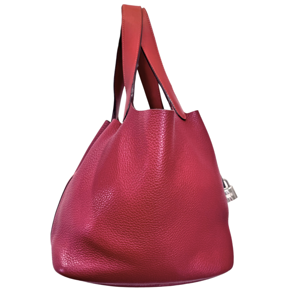 Hermès Picotin Red Rouge Clemence 22CM Palladium HW (1998)