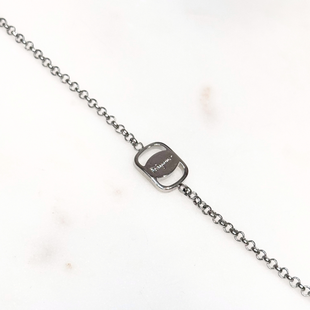 Ferragamo Sterling Silver Station Necklace