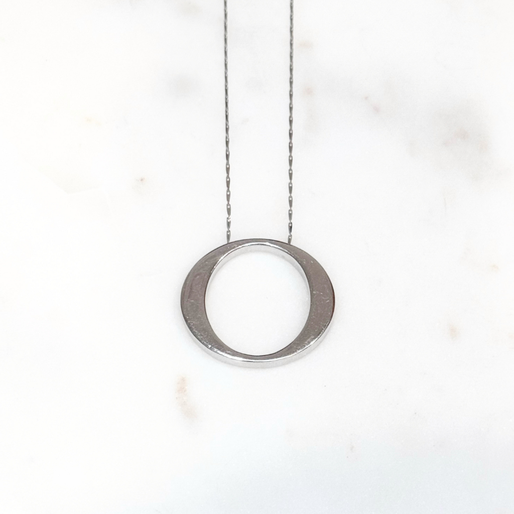 Roberto Coin 18K White Gold Circle of Love Necklace