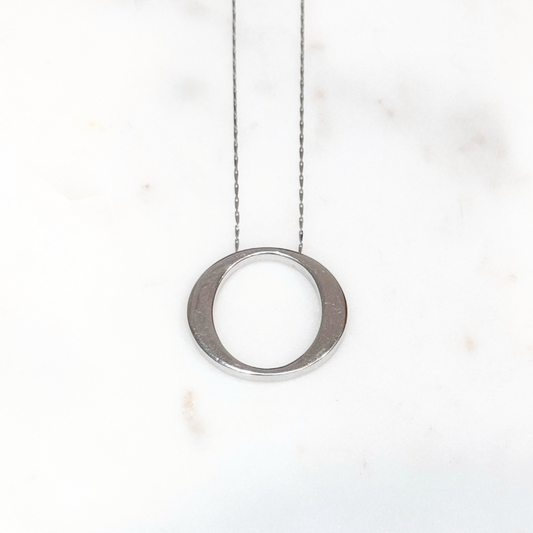 Roberto Coin 18K White Gold Circle of Love Necklace