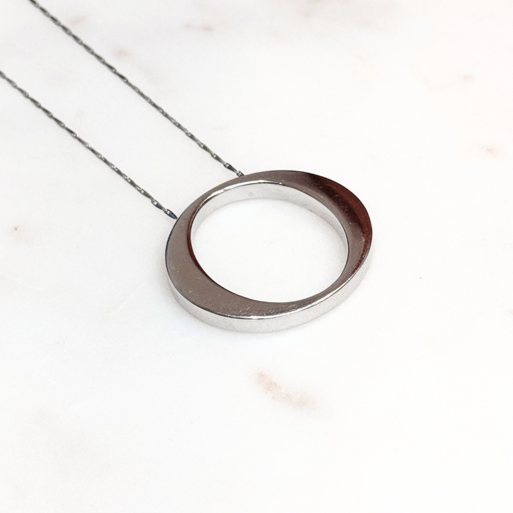 Roberto Coin 18K White Gold Circle of Love Necklace