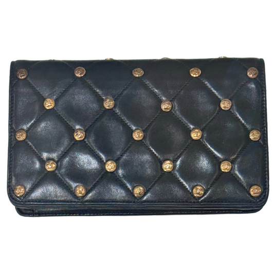 Chanel Black Quilted Leather Grommet WOC (1996-1997)