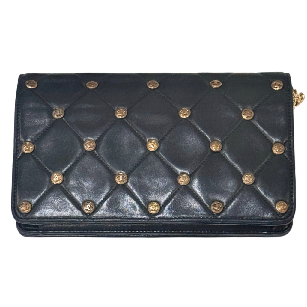 Chanel Black Quilted Leather Grommet WOC (1996-1997)
