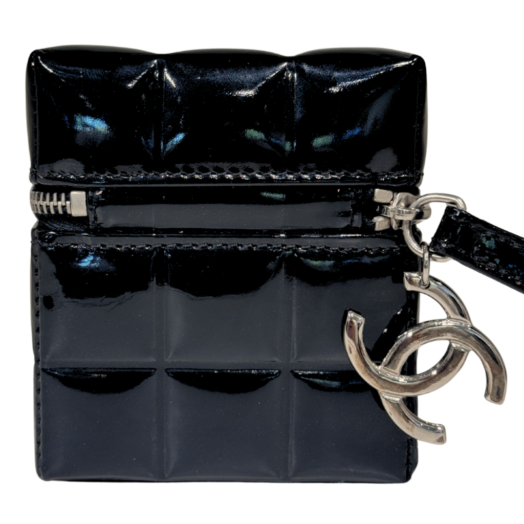 Chanel Black Patent Leather Rubik's Cube Wristlet (2002)