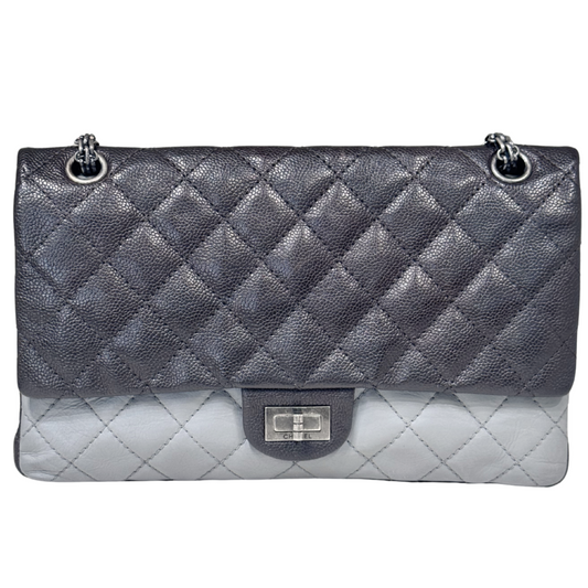 Chanel Black & Gray Reissue Double Flap Bag