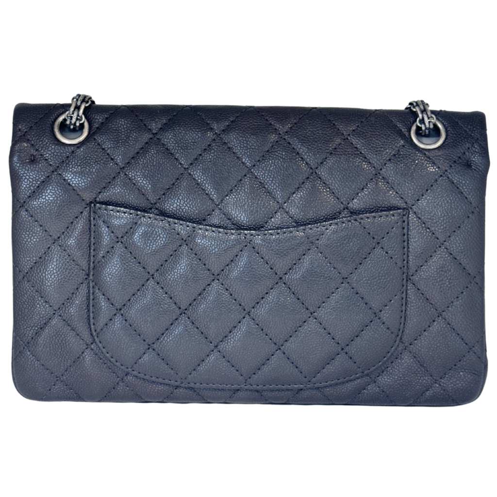 Chanel Black & Gray Reissue Double Flap Bag