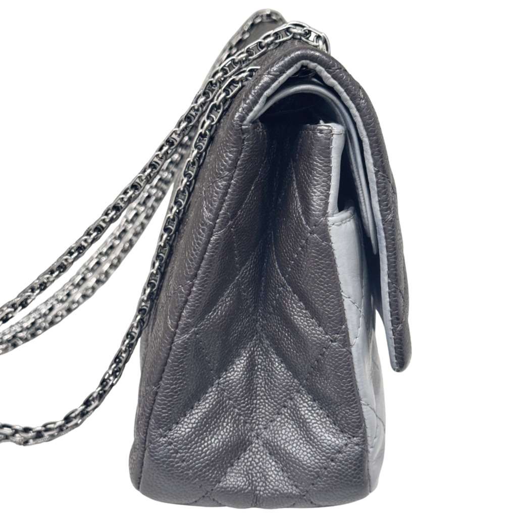 Chanel Black & Gray Reissue Double Flap Bag