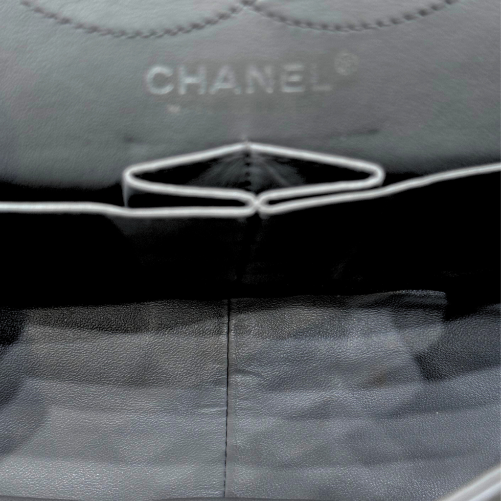 Chanel Black & Gray Reissue Double Flap Bag