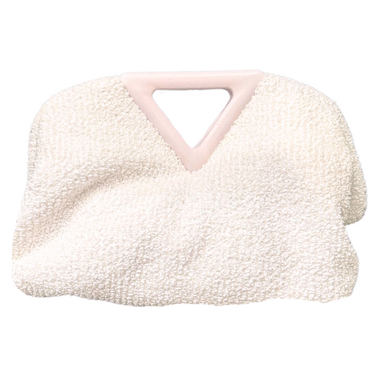 Bottega Veneta White Curly Raffia Point Bag