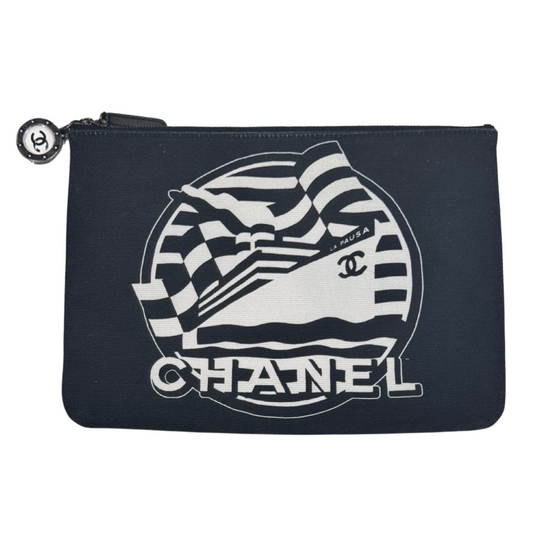 Chanel Black La Pausa Pouch (FULL SET)