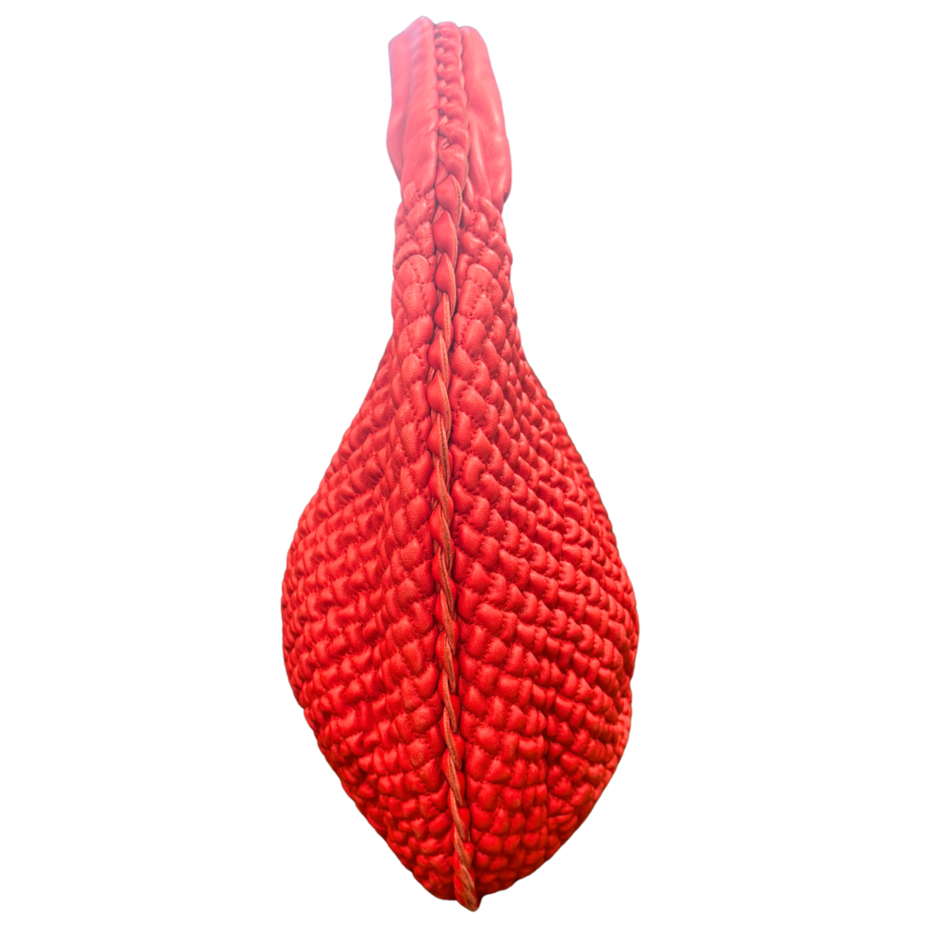 Bottega Veneta Red Intrecciato Hobo Bag